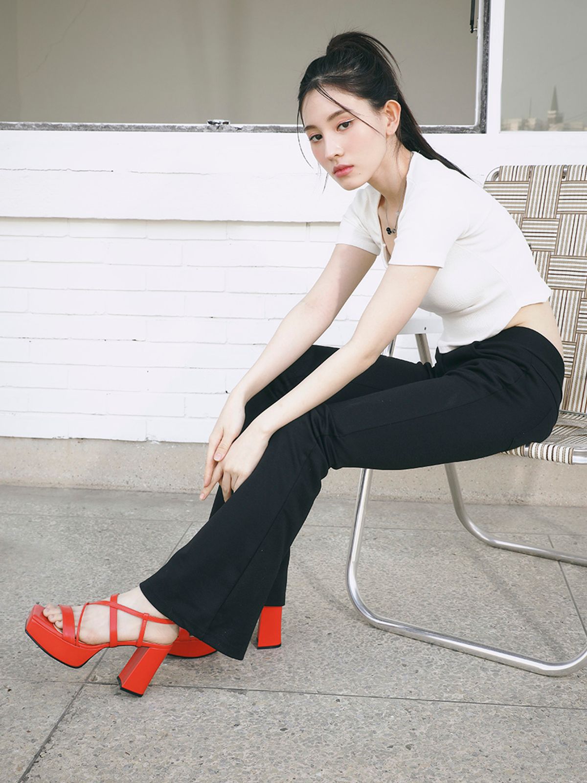 셰르뚜아 서울(CHERTOI SEOUL) 로제 플랫폼 샌들 힐 5컬러