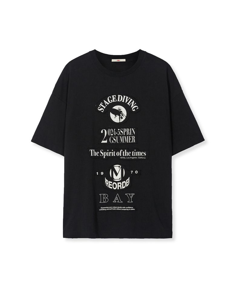모싱 티셔츠 블랙