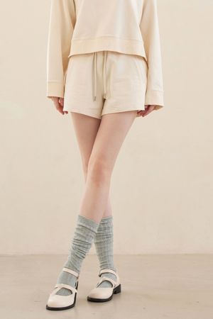 엔타르티카 스웻 쇼츠 아이보리