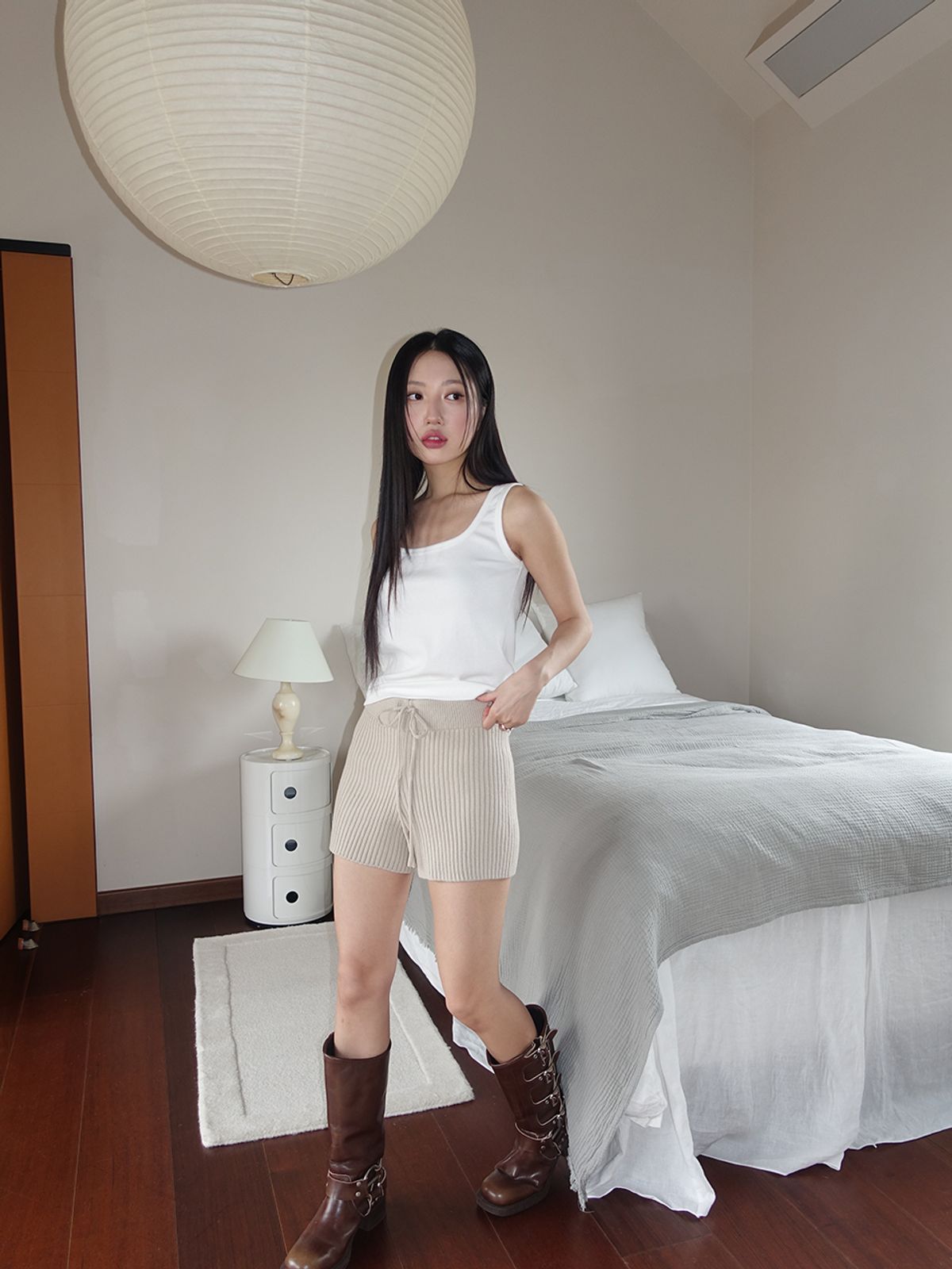 아수라(ASURA) BASIC KNIT SHORTS [BEIGE]