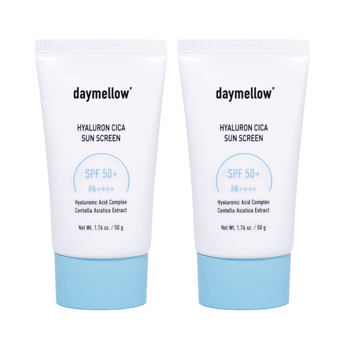 데이멜로우(DAYMELLOW) 데이멜로우 히알루론 시카 촉촉 선크림 SPF 50+ PA++++ ,2개, 50g