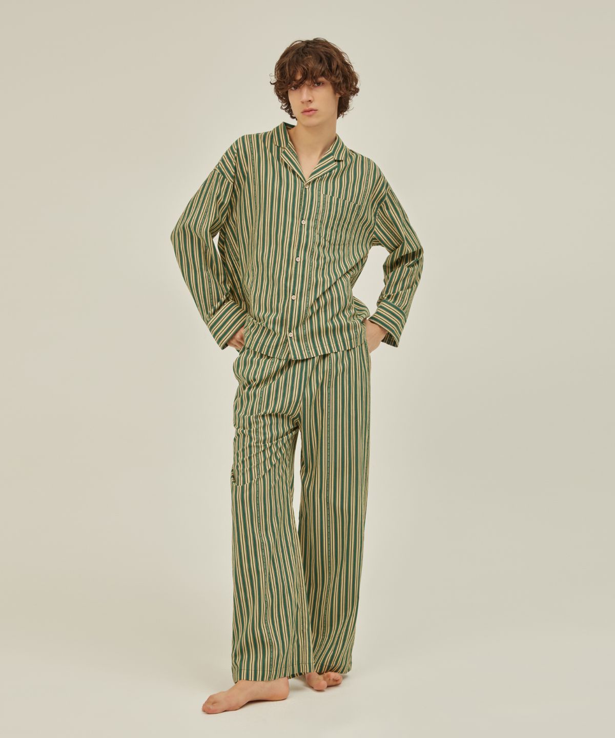아템포(ATEMPO) CLASSIC PAJAMA SET_day stripe (cotton)