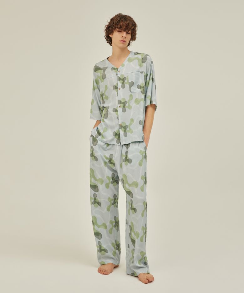 COZY PAJAMA SET_arc blue