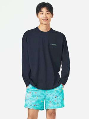 유니 선셋 루즈핏 래쉬가드 블랙 (B4SUWRG201BLK)