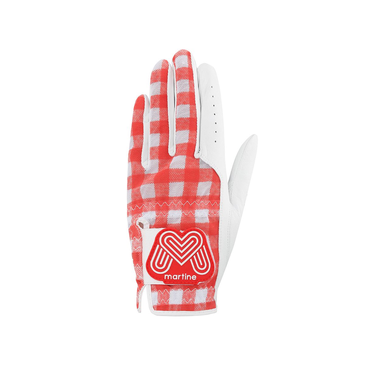 마틴골프(MARTINE GOLF) Gingham Check Mesh Gloves_Red