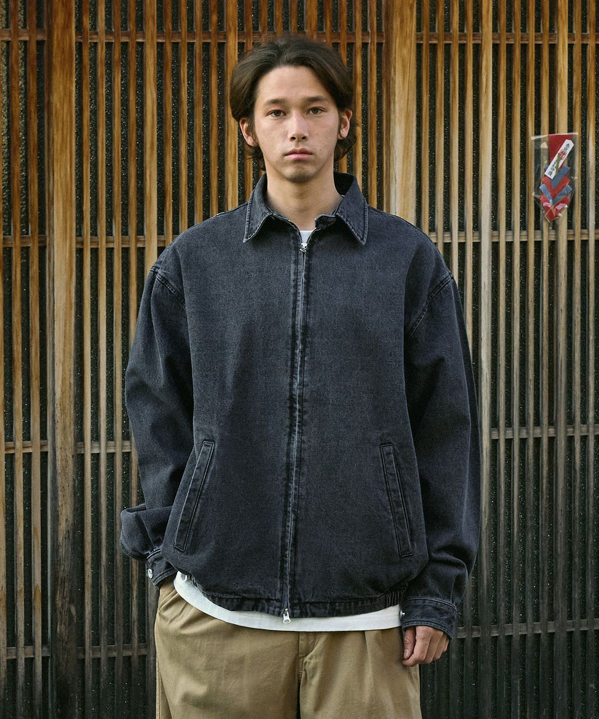 미니멀프로젝트(MINIMALPROJECT) 데님 블루종 워크 자켓 MDJ104 [BLACK]