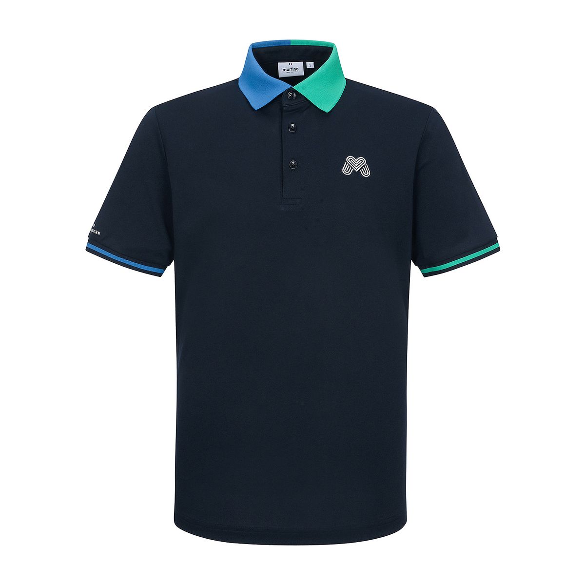마틴골프(MARTINE GOLF) Half&Half Collar Polo Shirts_Navy (Men)