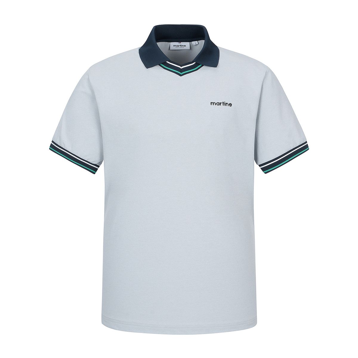 마틴골프(MARTINE GOLF) V Neck Polo Shirts_Grey (Men)