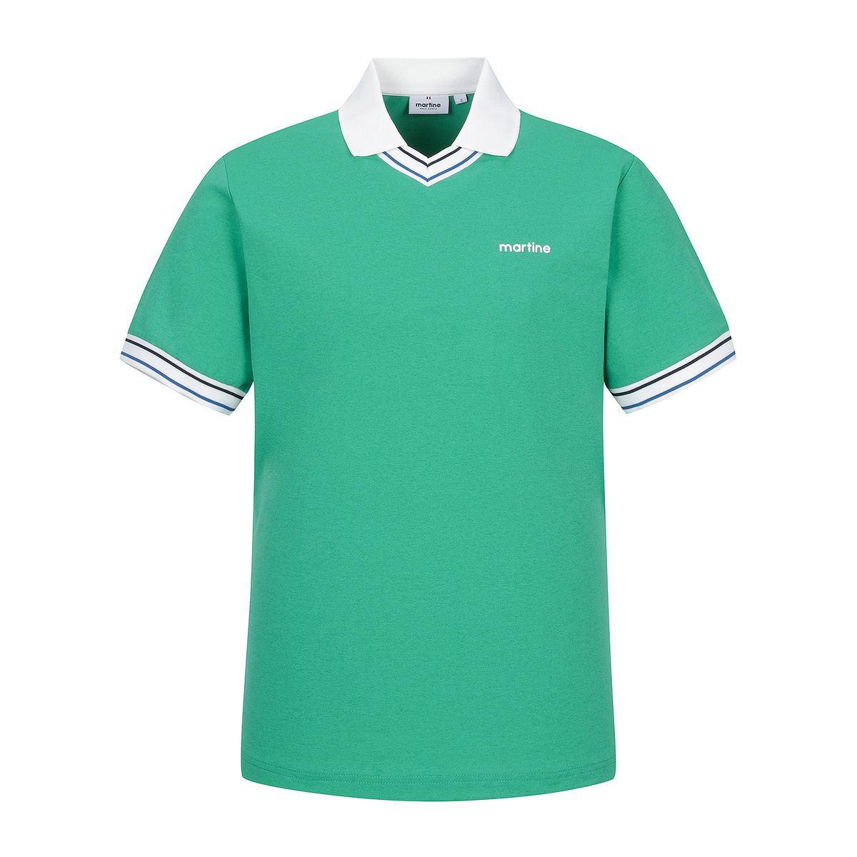 마틴골프(MARTINE GOLF) V Neck Polo Shirts_Green (Men)