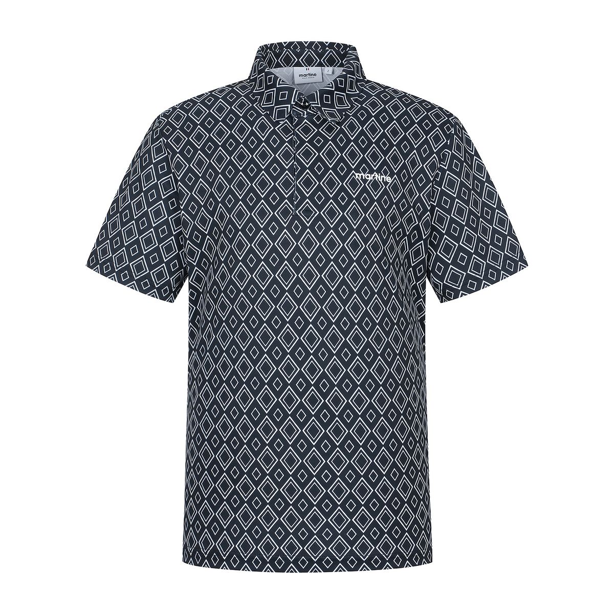 마틴골프(MARTINE GOLF) Argyle Print Slim Fit Shirts_Navy (Men)
