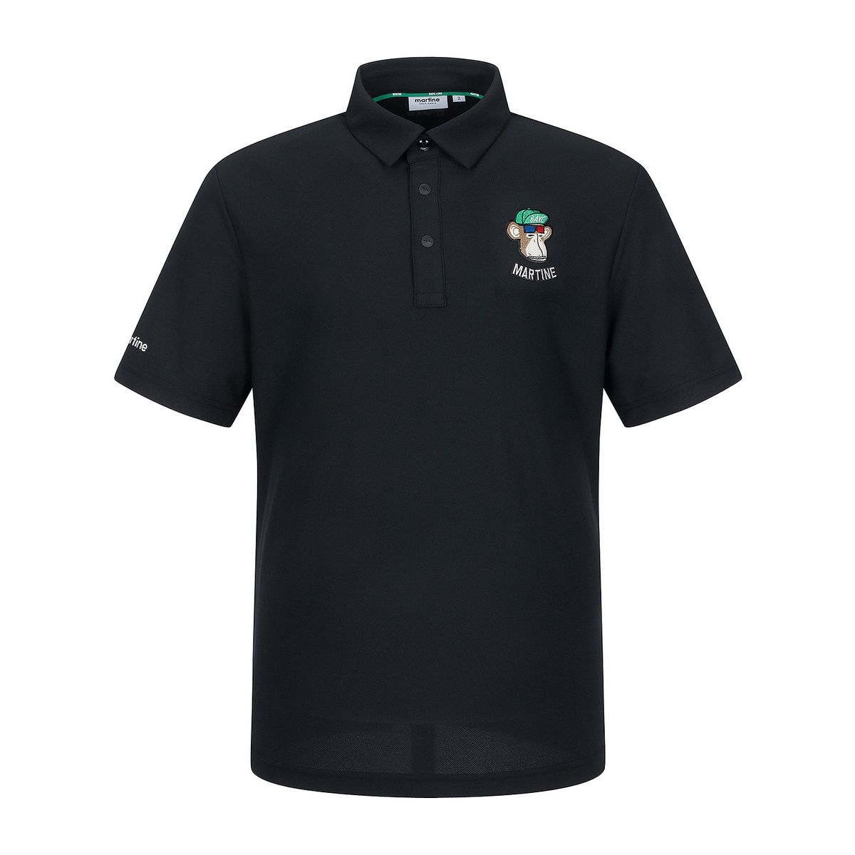 마틴골프(MARTINE GOLF) Collaboration Pique Shirts_Black (Men)