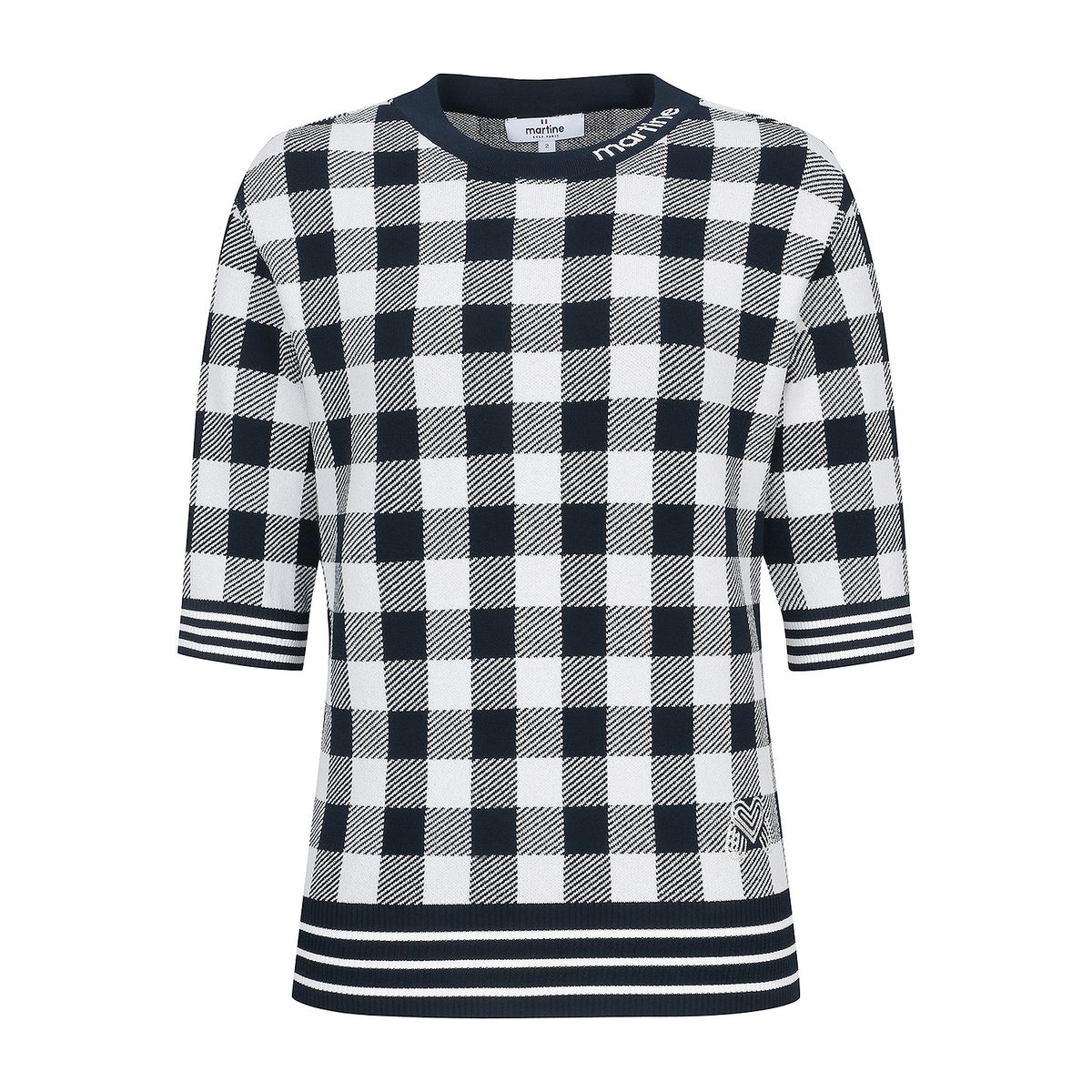 마틴골프(MARTINE GOLF) Check Jacquard Knit_Navy