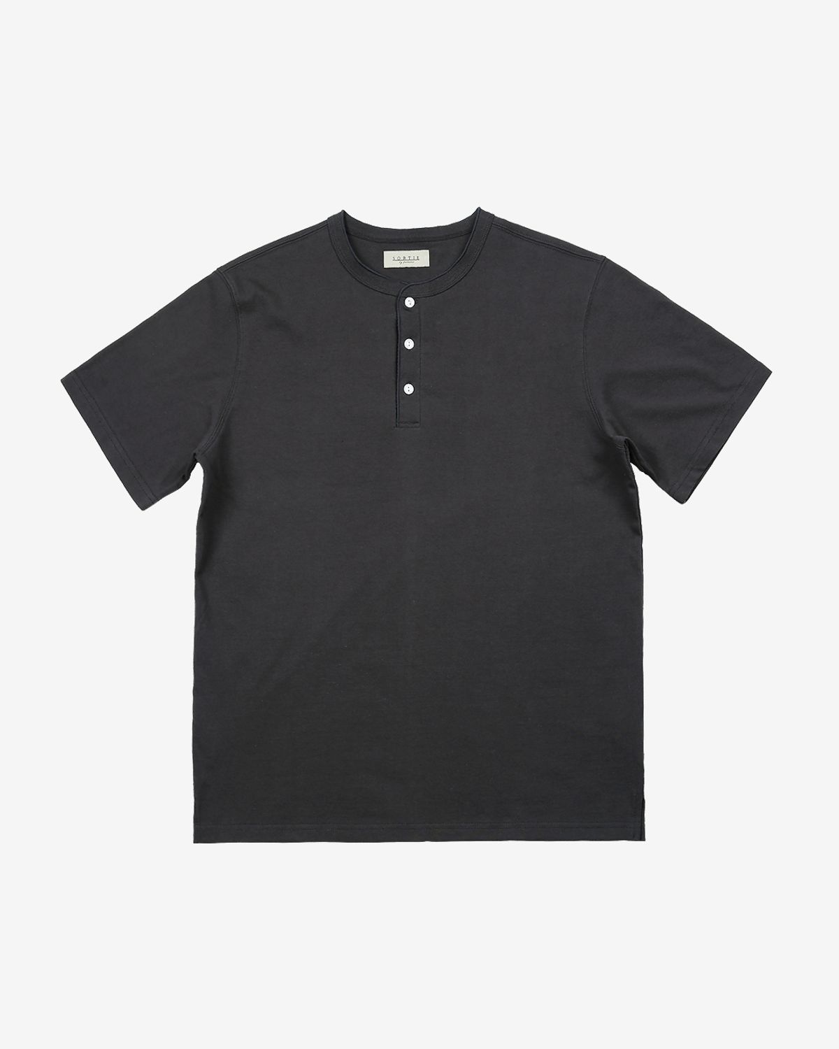 솔티(SORTIE) Utility Henly neck T-Shirts (Charcoal)