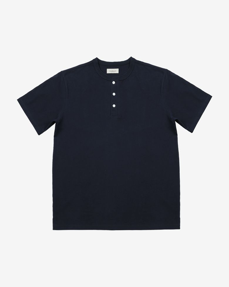 Utility Henly neck T-Shirts (Navy)