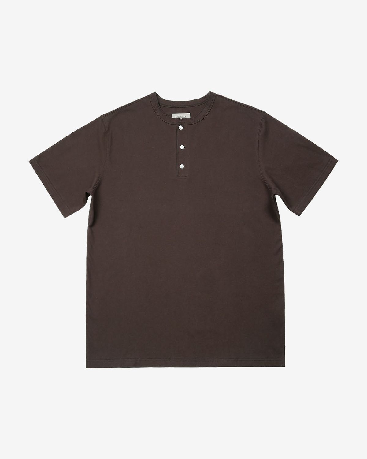 솔티(SORTIE) Utility Henly neck T-Shirts (Brown)