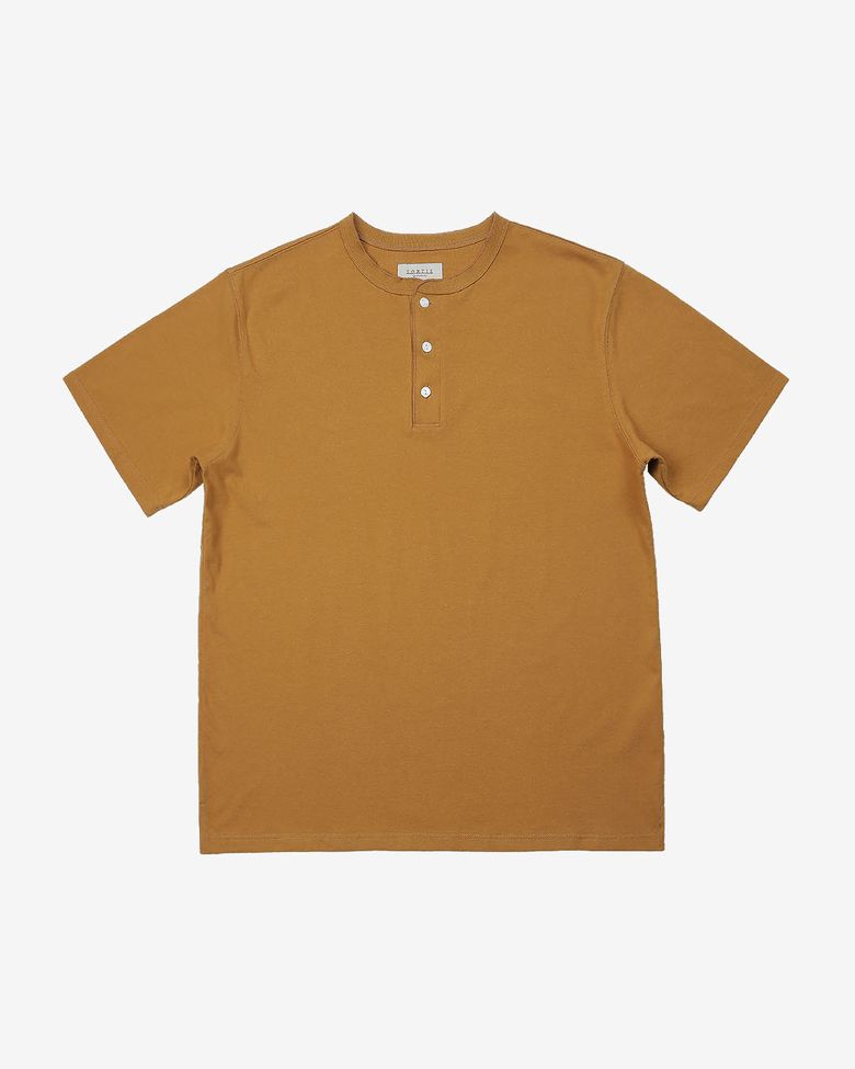 Utility Henly neck T-Shirts (Mustard)