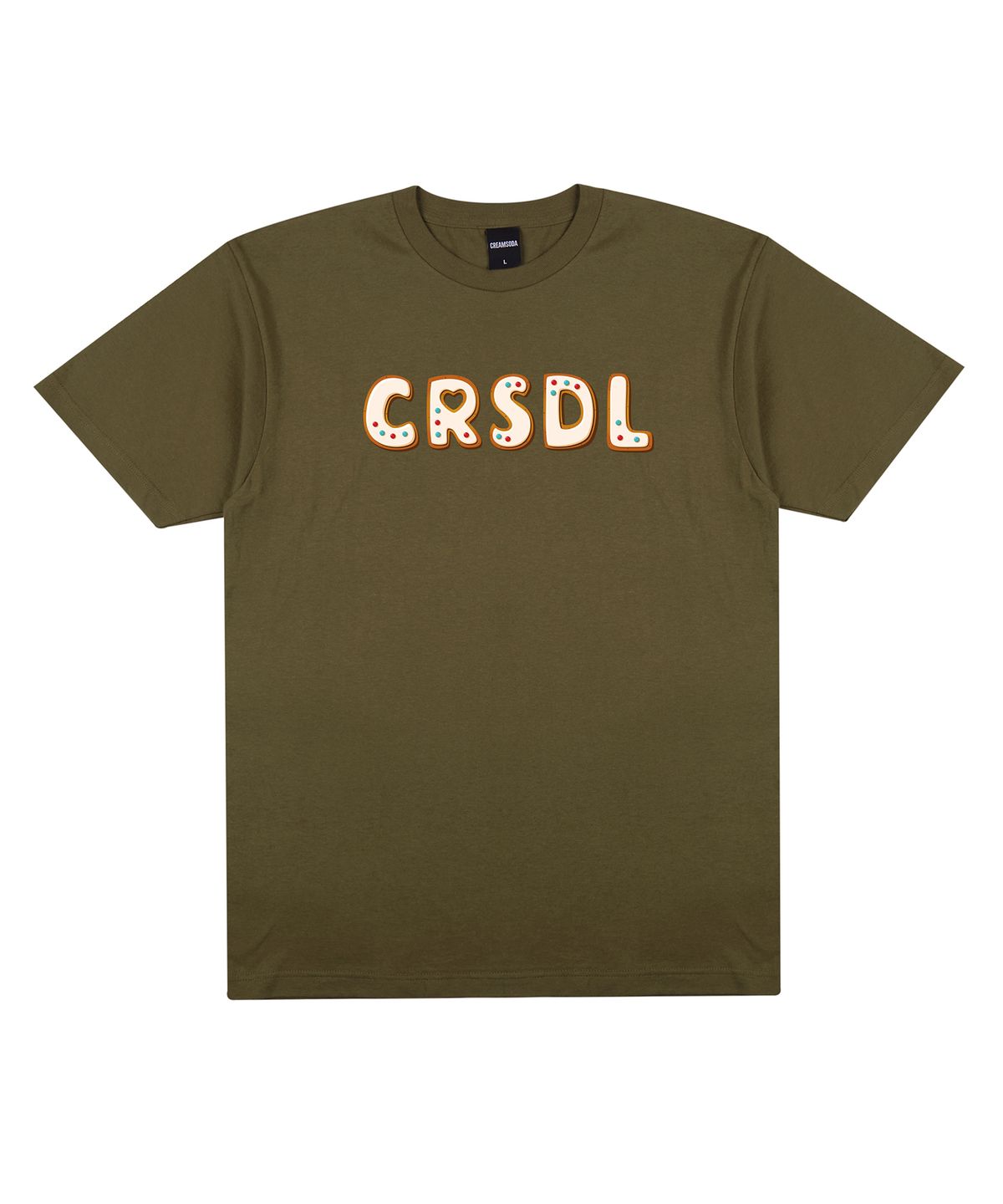 크림소다랩(CREAM SODA LAB) LAB 벌룬 쿠키 반팔티 올리브
