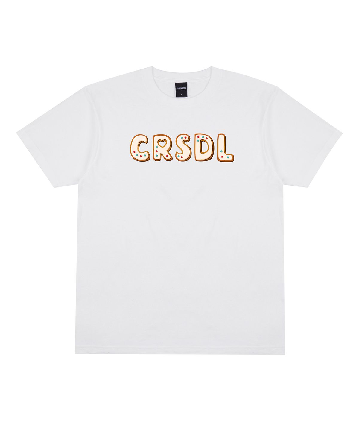 크림소다랩(CREAM SODA LAB) LAB 벌룬 쿠키 반팔티 화이트