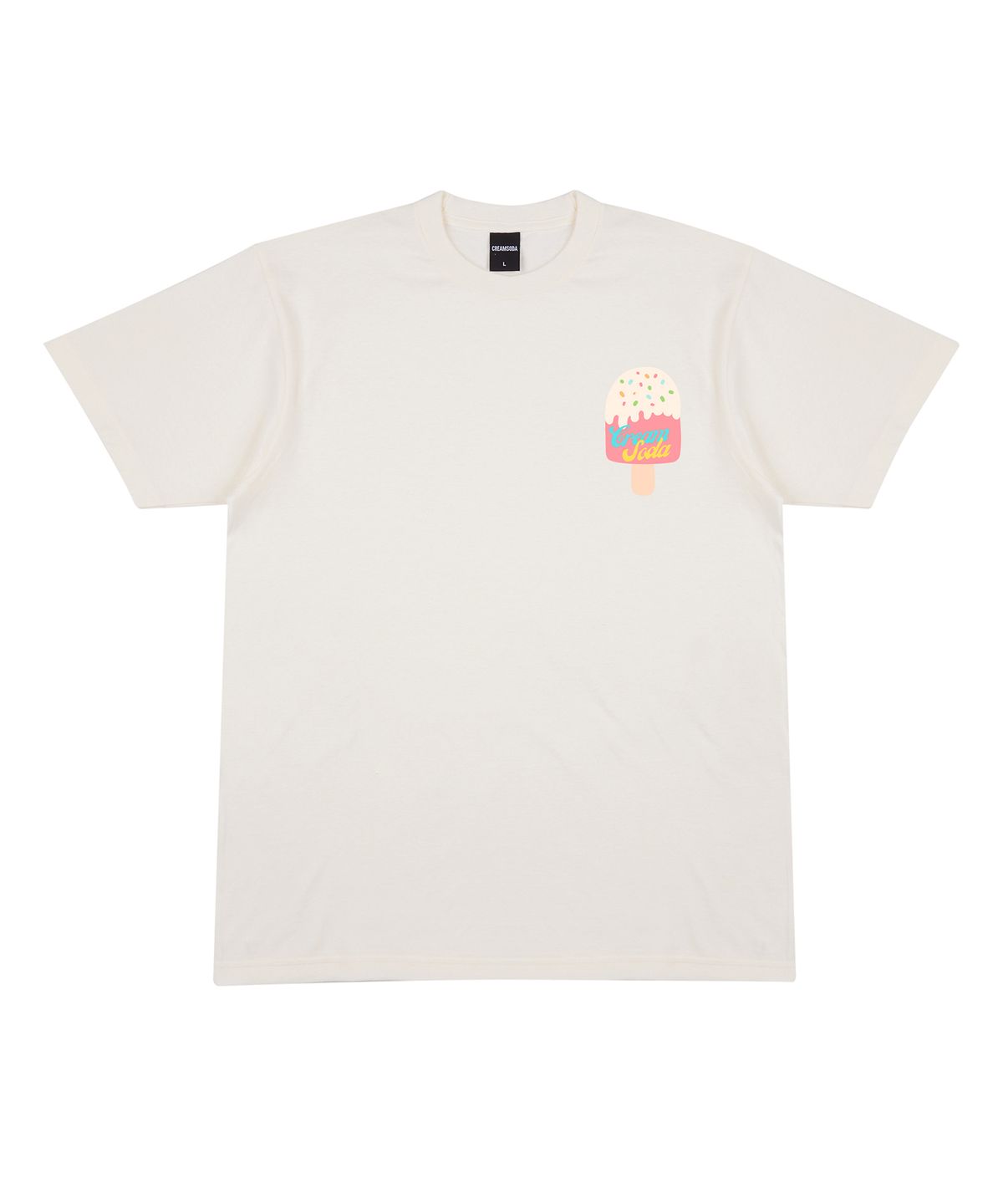 크림소다랩(CREAM SODA LAB) LAB 아이스크림 반팔티 아이보리