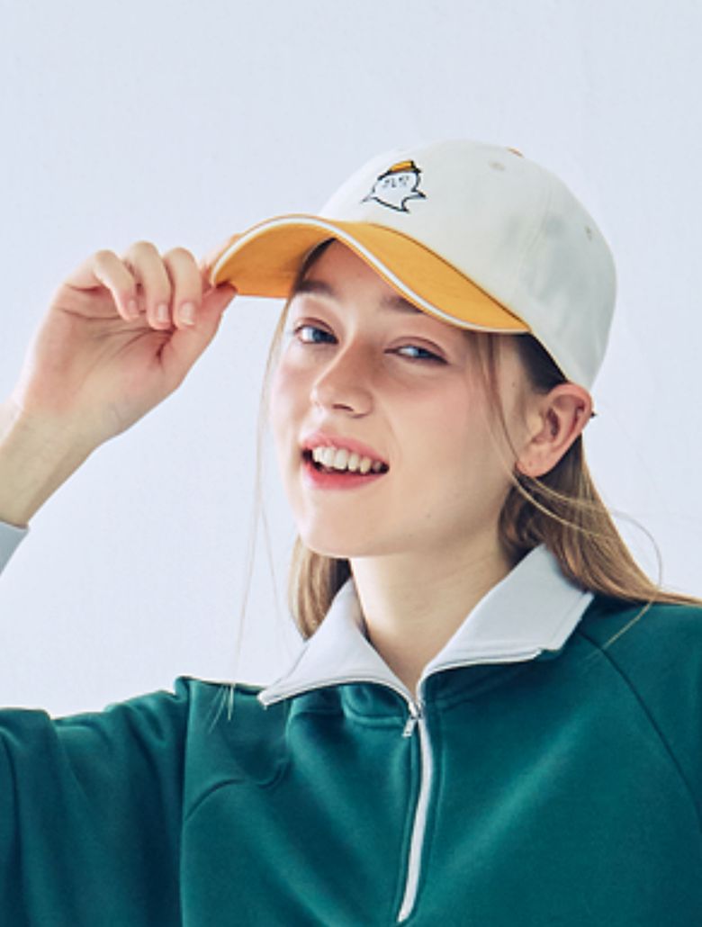 잭 컬러배색 볼캡 (옐로우)
