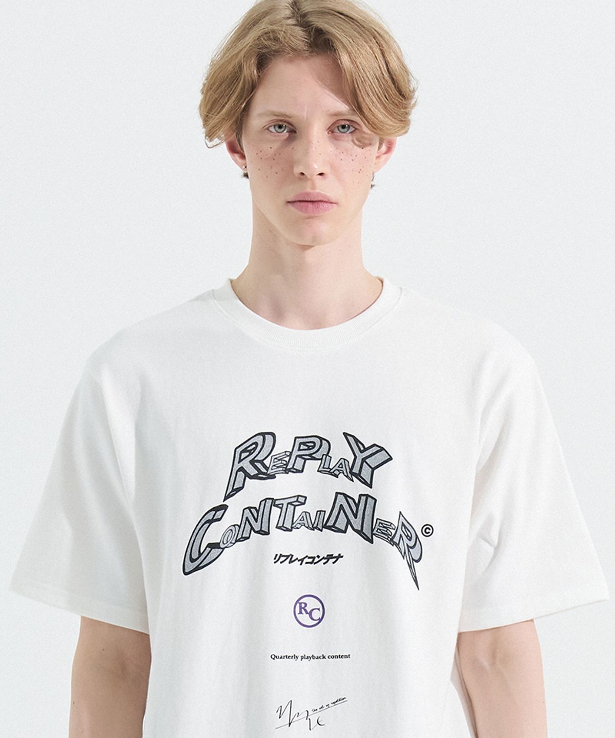 리플레이컨테이너(REPLAY CONTAINER) graphic half tee (concrete)