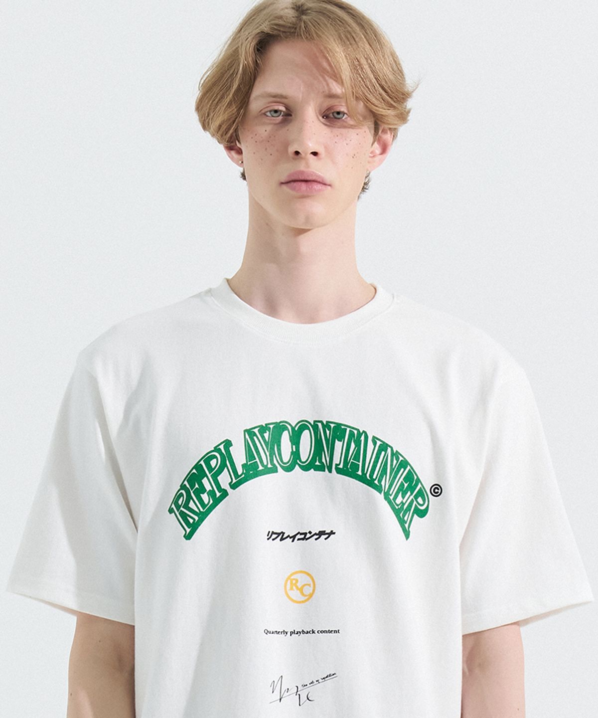 리플레이컨테이너(REPLAY CONTAINER) graphic half tee (green)