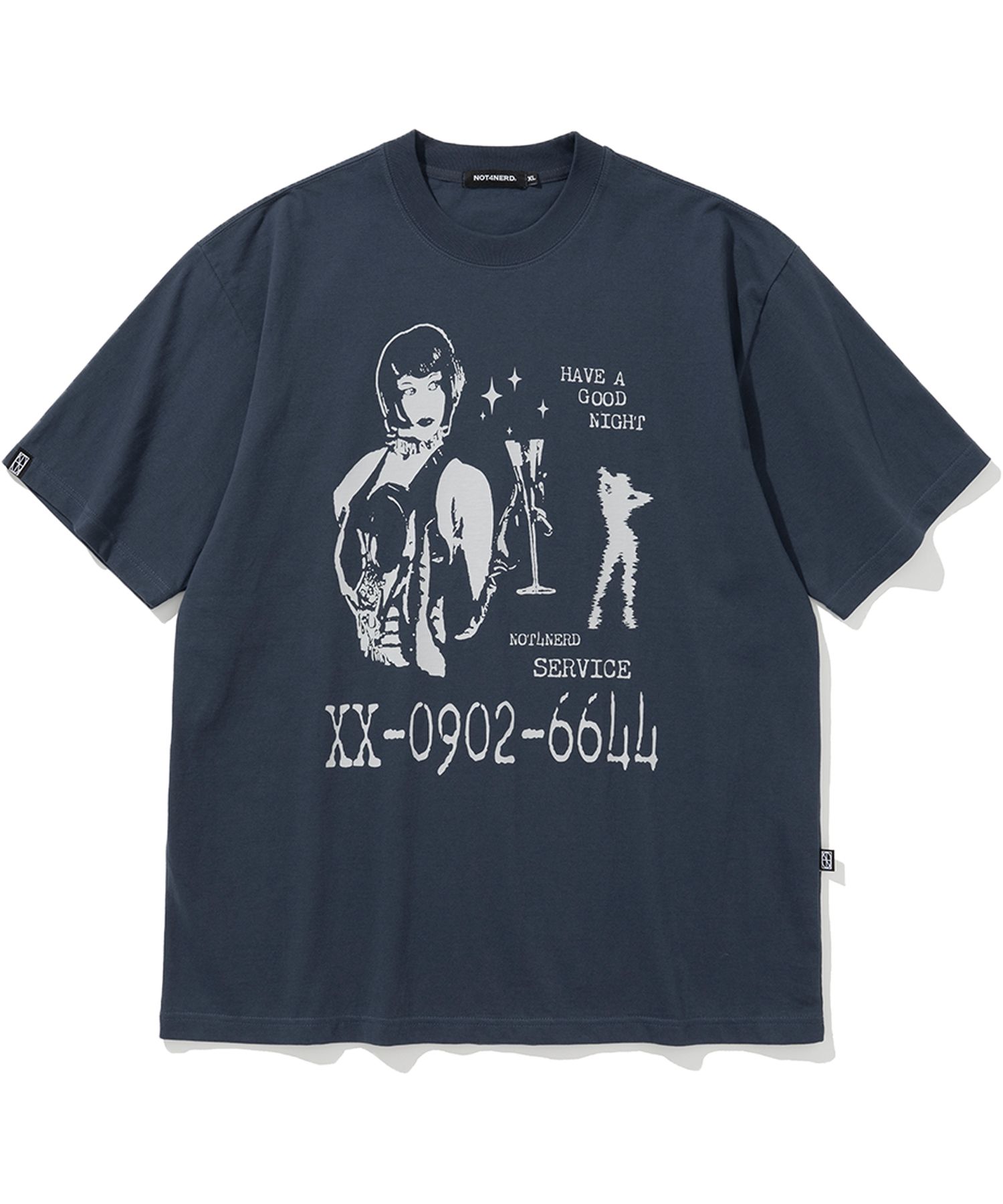 Tシャツ・カットソー NOT4NERD Have A Good Night TShirts Indigo Blue TS091IB MUSINSA公式 | NOT4NERD Have A Good Night T-Shirts - Indigo Blue