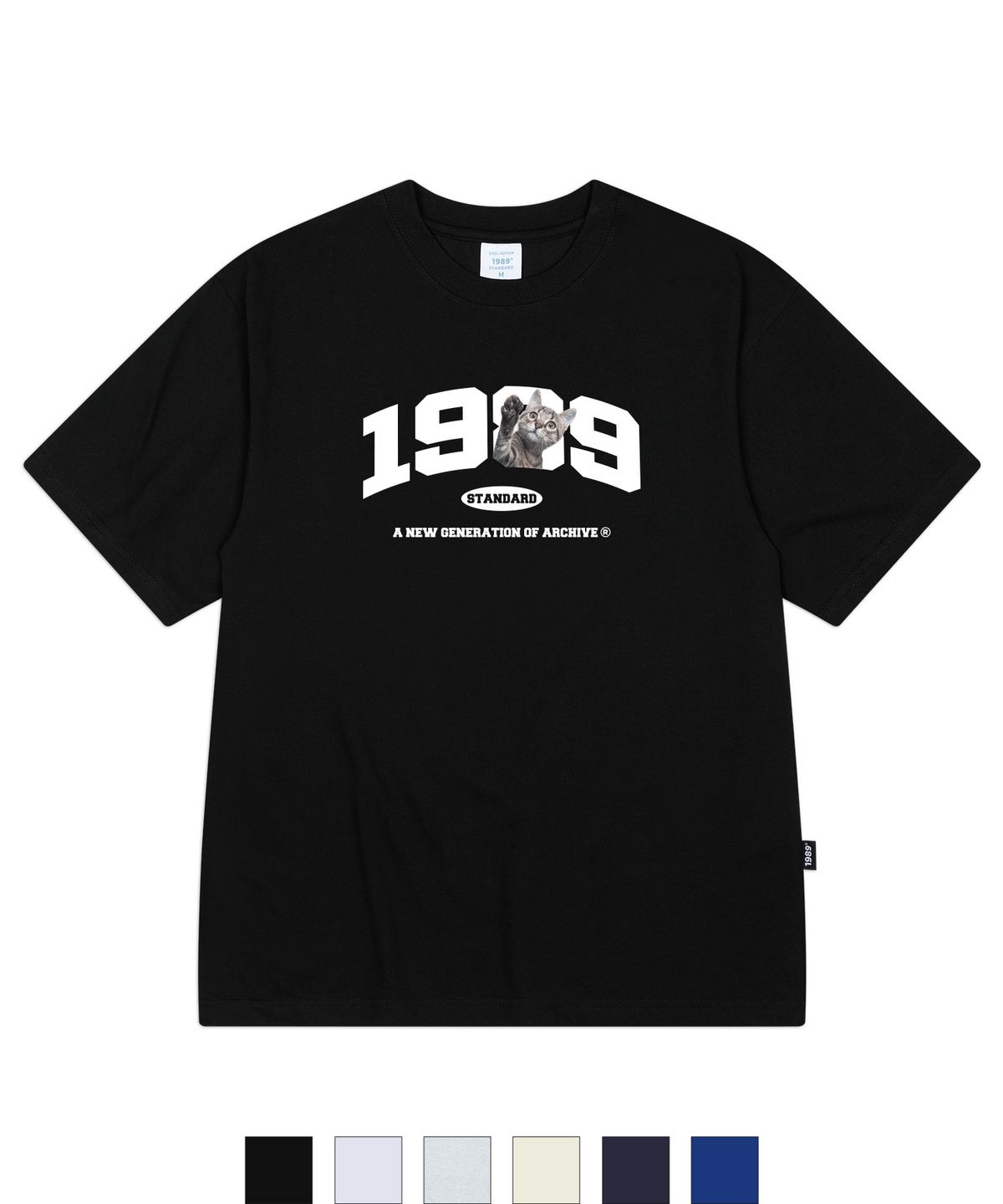1989스탠다드(1989STANDARD) CAT 1989 쿨 코튼 오버핏 반팔(SISSTD-0069)