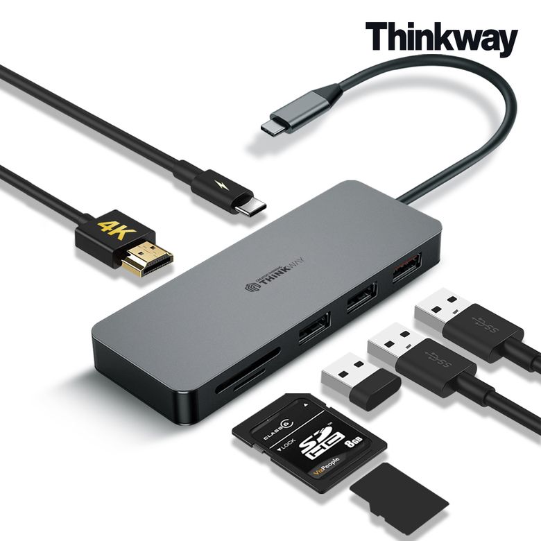 Core D34 7in1 HDMI 멀티포트 허브