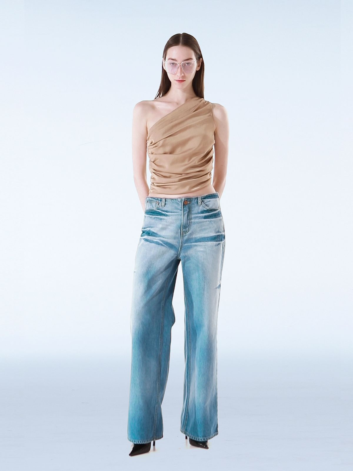 더발론(THE BALLON) BLUE CAT WASHED JEANS - BLUE
