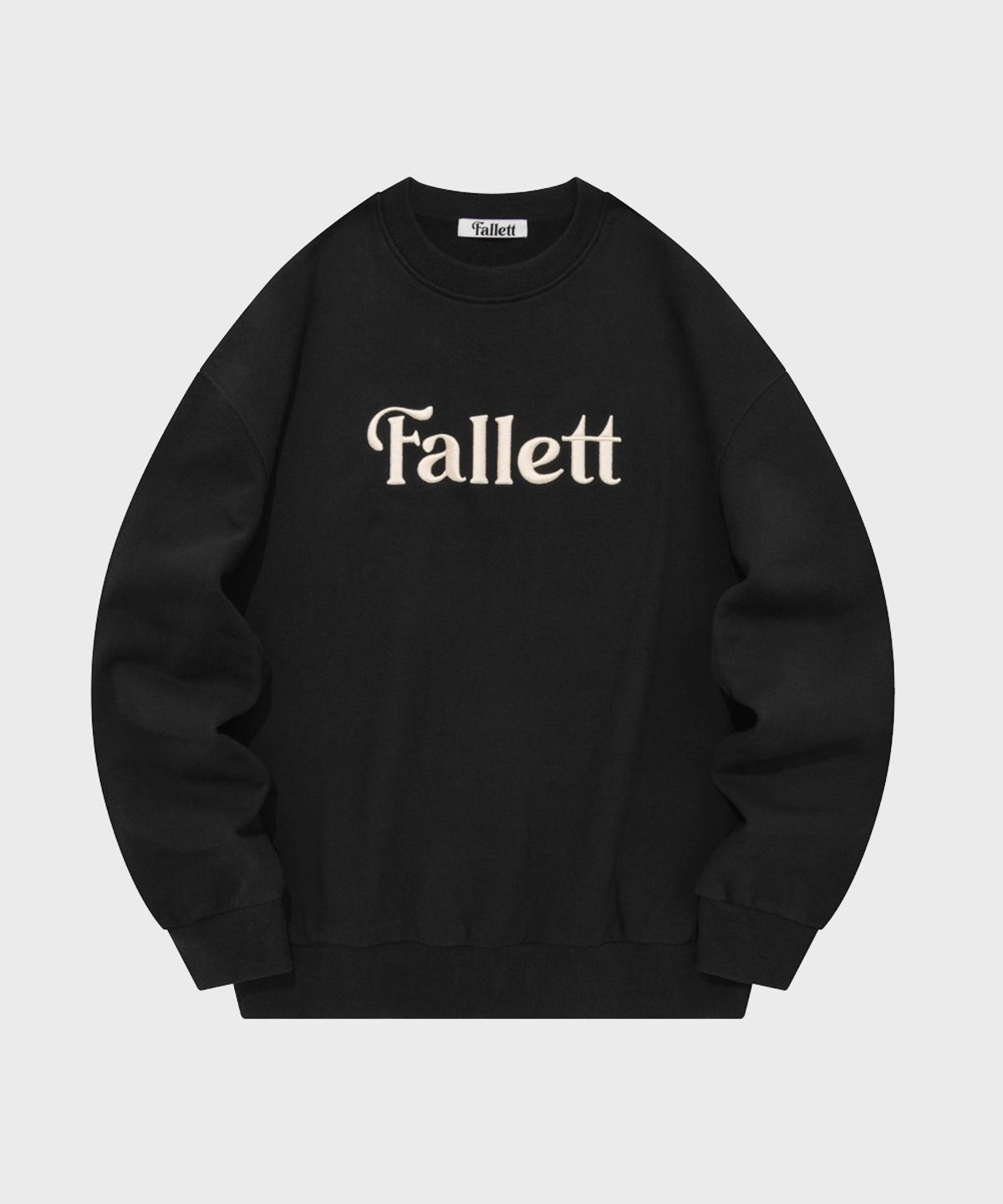 팔렛(FALLETT) 스토리 로고 맨투맨 블랙