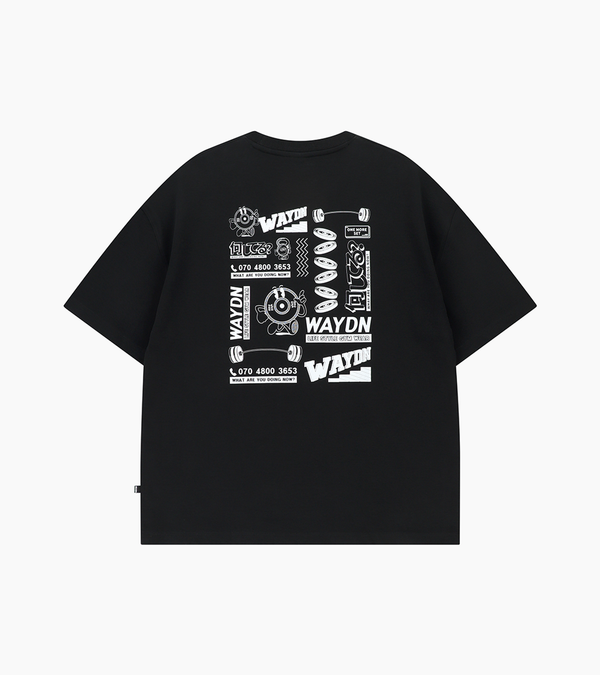 웨이든(WAYDN) 카투닉 OG 오버핏 반소매 블랙