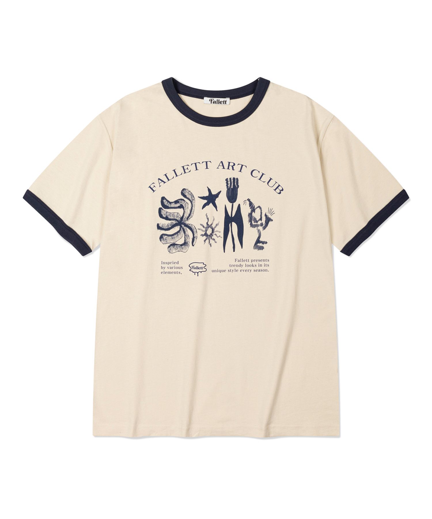 Tシャツ・カットソー Fallett Art Club Ringer Short sleeve T-shirt 4HA090 Fallett Art Club Ringer Short sleeve T-shirt 4HA090 (Fallett