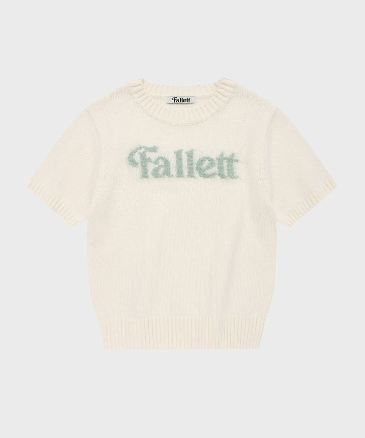 팔렛(FALLETT) 스토리 로고 썸머 니트 아이보리