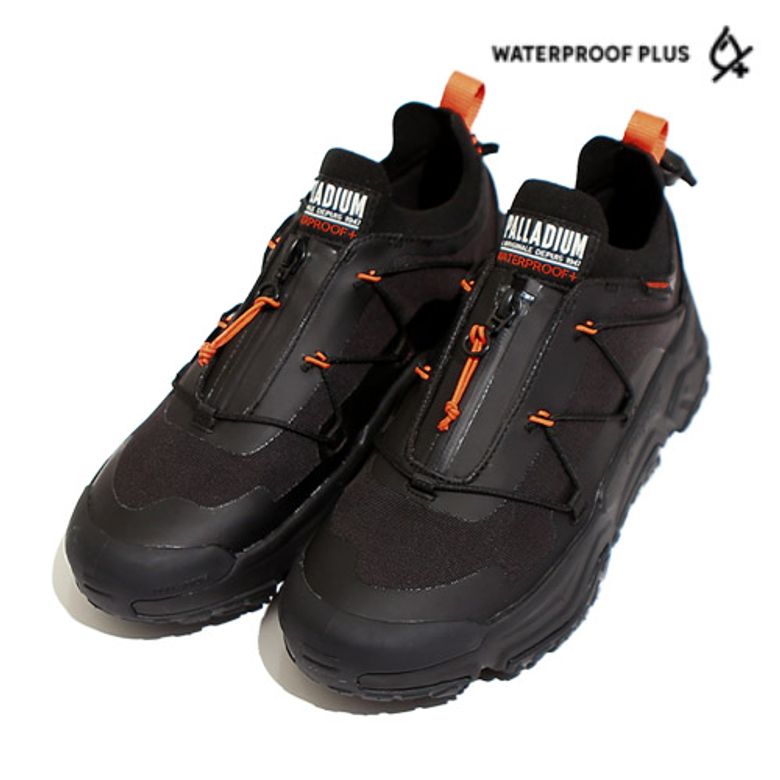 오프그리드 로우 지퍼 워터프루프 블랙 스니커즈 79112-001-M