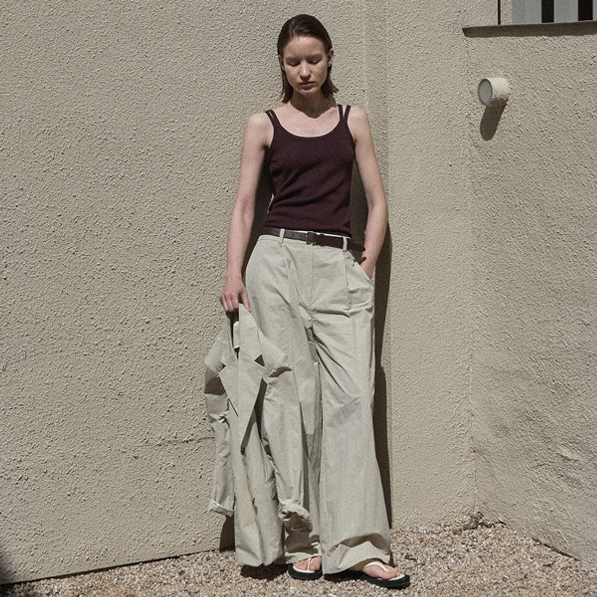 아틀리에 나인(ATELIER NAIN) BIEN SET-UP WIDE TUCK PANTS(PT-5529)
