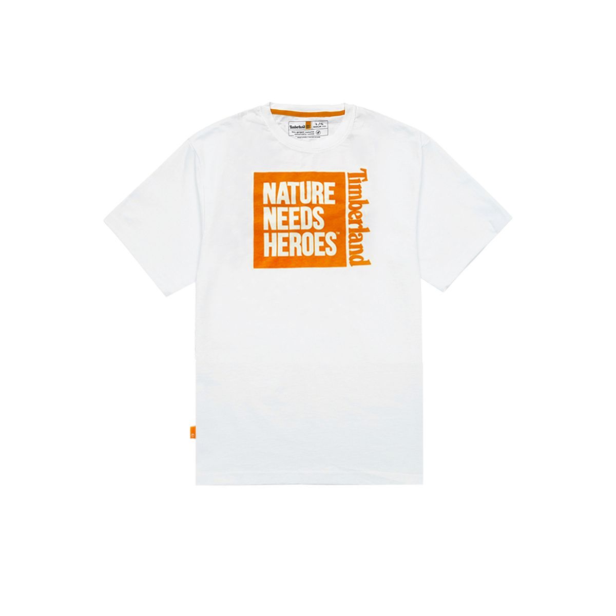 팀버랜드(TIMBERLAND) 남성 NNH 프론트 반팔티 화이트_TB0A62311001