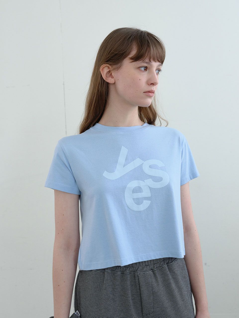 Tシャツ・カットソー [ENZO BLUES] Yes T-SHIRT : 3color MUSINSA | ENZO BLUES YES T-Shirt (Sky Blue)