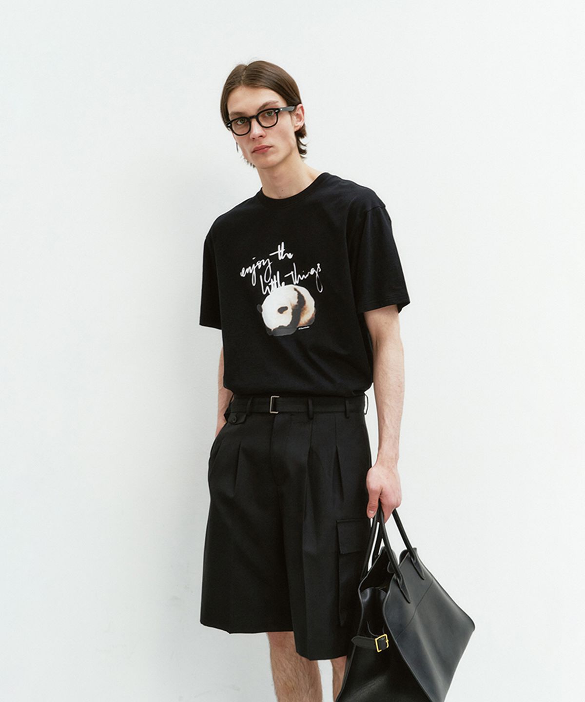 던스트 포 맨(DUNST FOR MEN) BELTED MULTIPOCKET BERMUDA SHORTS BLACK_M_UDPA4B325BK