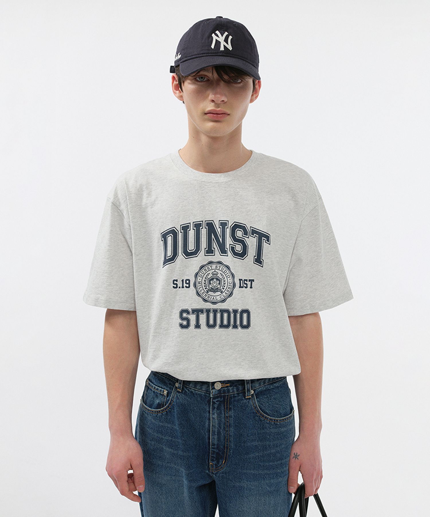 Tシャツ・カットソー Dunst UNISEX CLASSIC LOGO TSHIRT LIGHT MELANGE GREY_M_UDTS5B MUSINSA | DUNST CLASSIC LOGO T-SHIRT_UNISEX_UDTS5B139_LIGHT