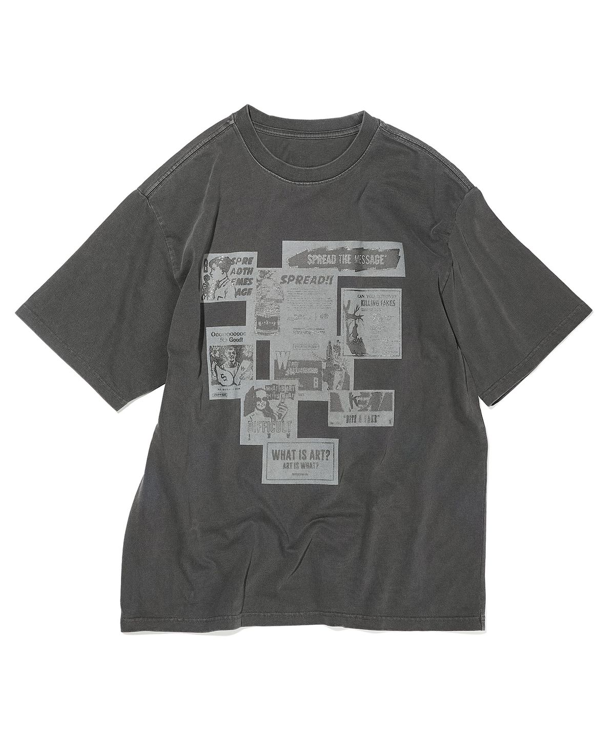 브라운브레스(BROWNBREATH) ADS PIGMENT TEE - CHARCOAL