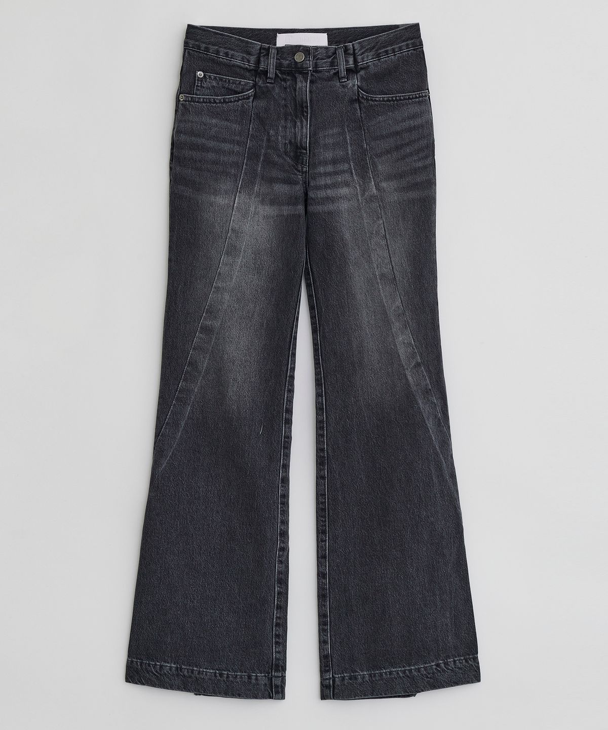 이이(EE) WOMENS CURVED DENIM PANTS BLACK