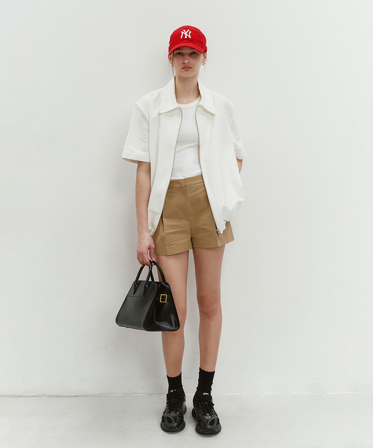 던스트(DUNST) COLLARED ZIP-UP SHIRT OFF WHITE_UDSH4B321OW