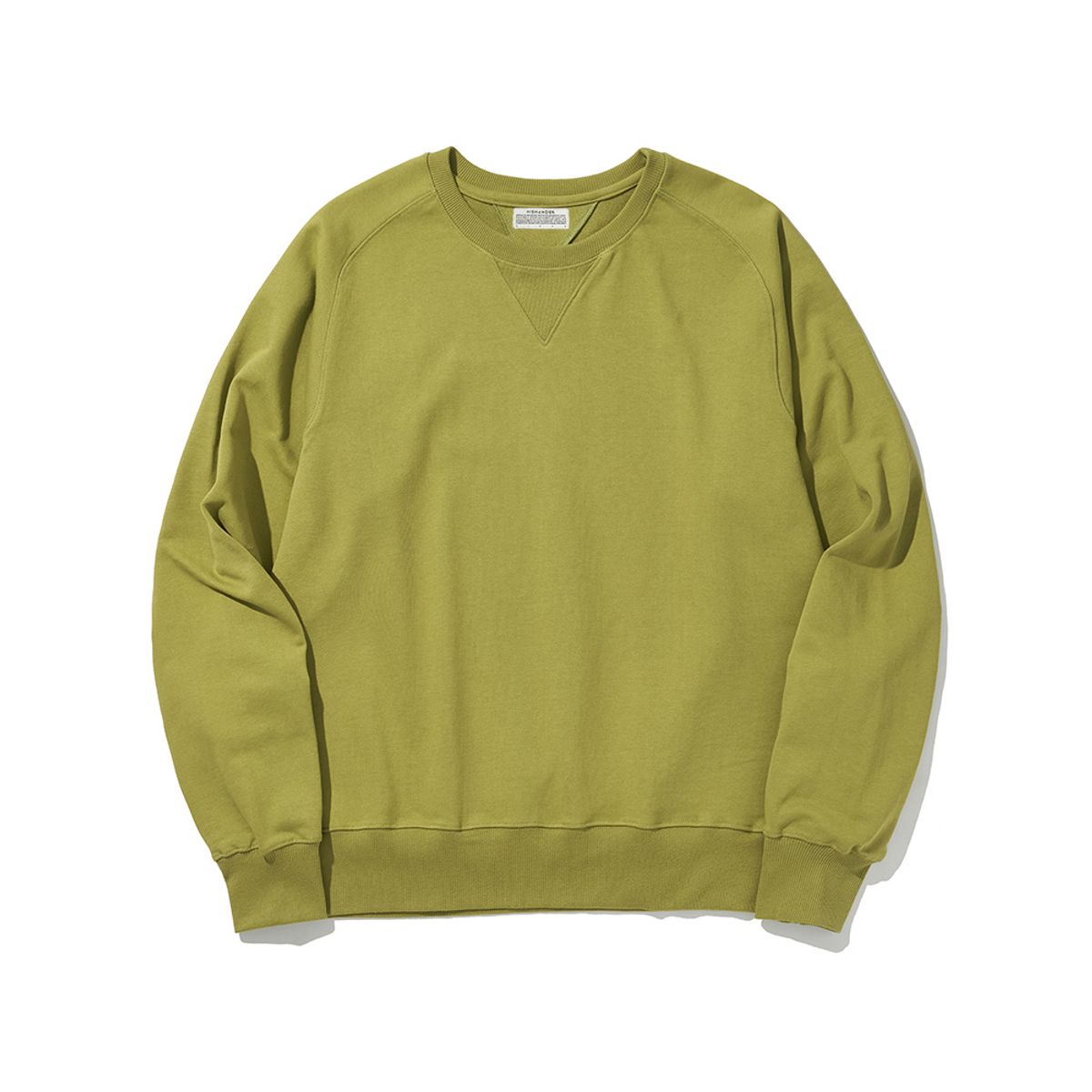 히즈핸더(HISHANDER) FREEDOM SLEEVE SWEAT SHIRTS [Yellow Green]