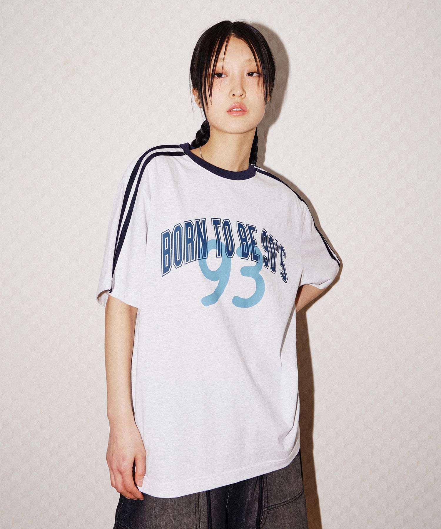 Tシャツ・カットソー 1993studio 90S Arch Track T-Shirt_Grey MUSINSA公式 | 1993STUDIO 90S Arch track T-shirt_Light Gray
