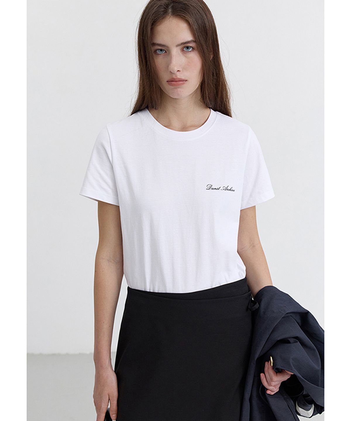 던스트(DUNST) ESSENTIAL LOGO T-SHIRT_UDTS5B227_WHITE