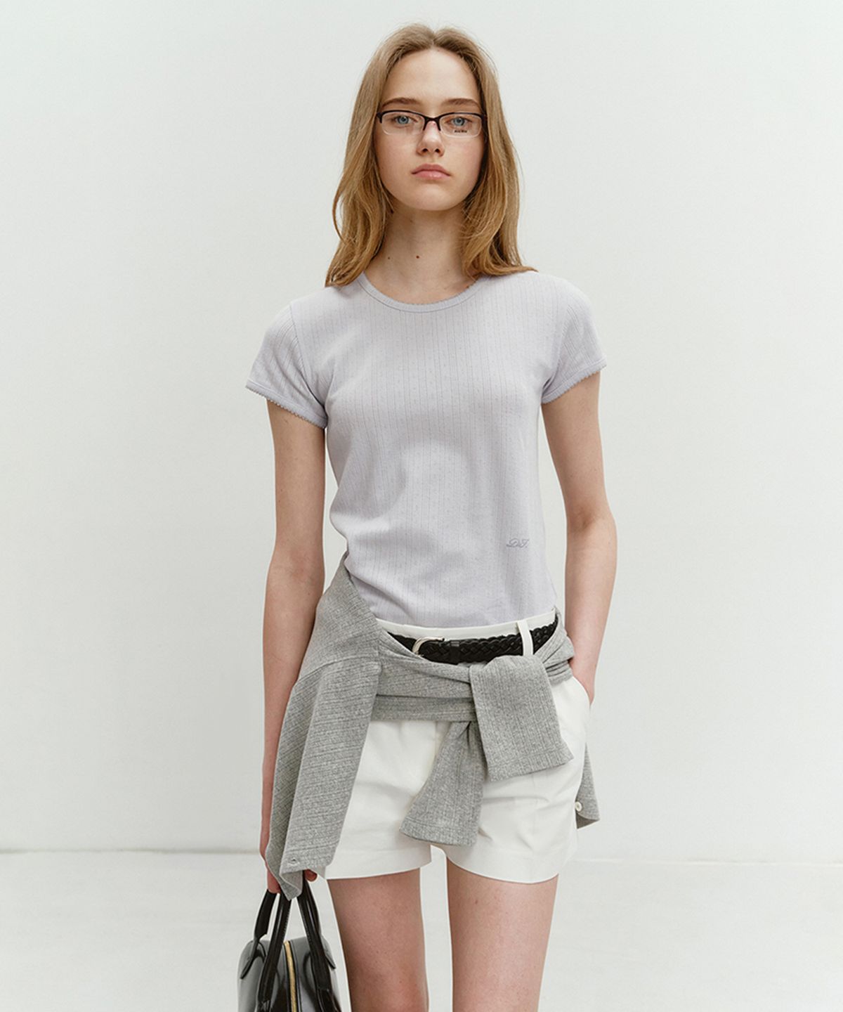 던스트(DUNST) ESSENTIAL SLIM-FIT CROCHET TOP LIGHT BLUE_UDTS4B224B1