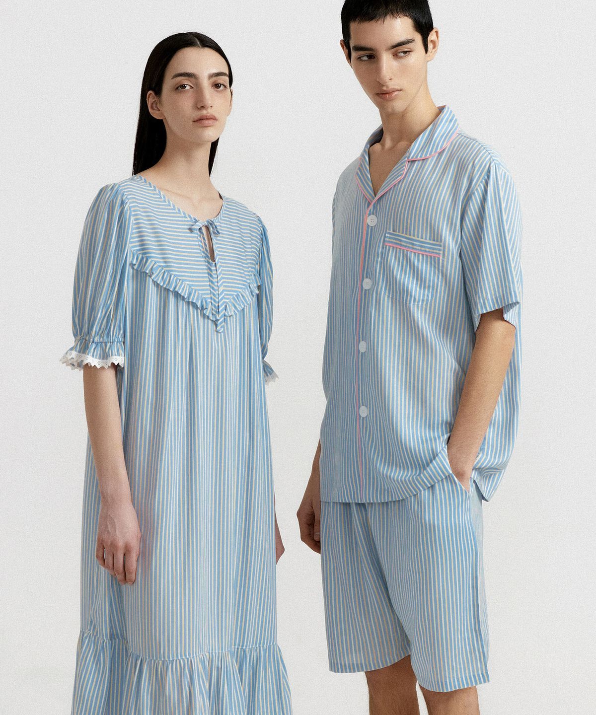 조스라운지(JO'S LOUNGE) [모달100] (couple) Oasis Short Pajama Set + One-piece