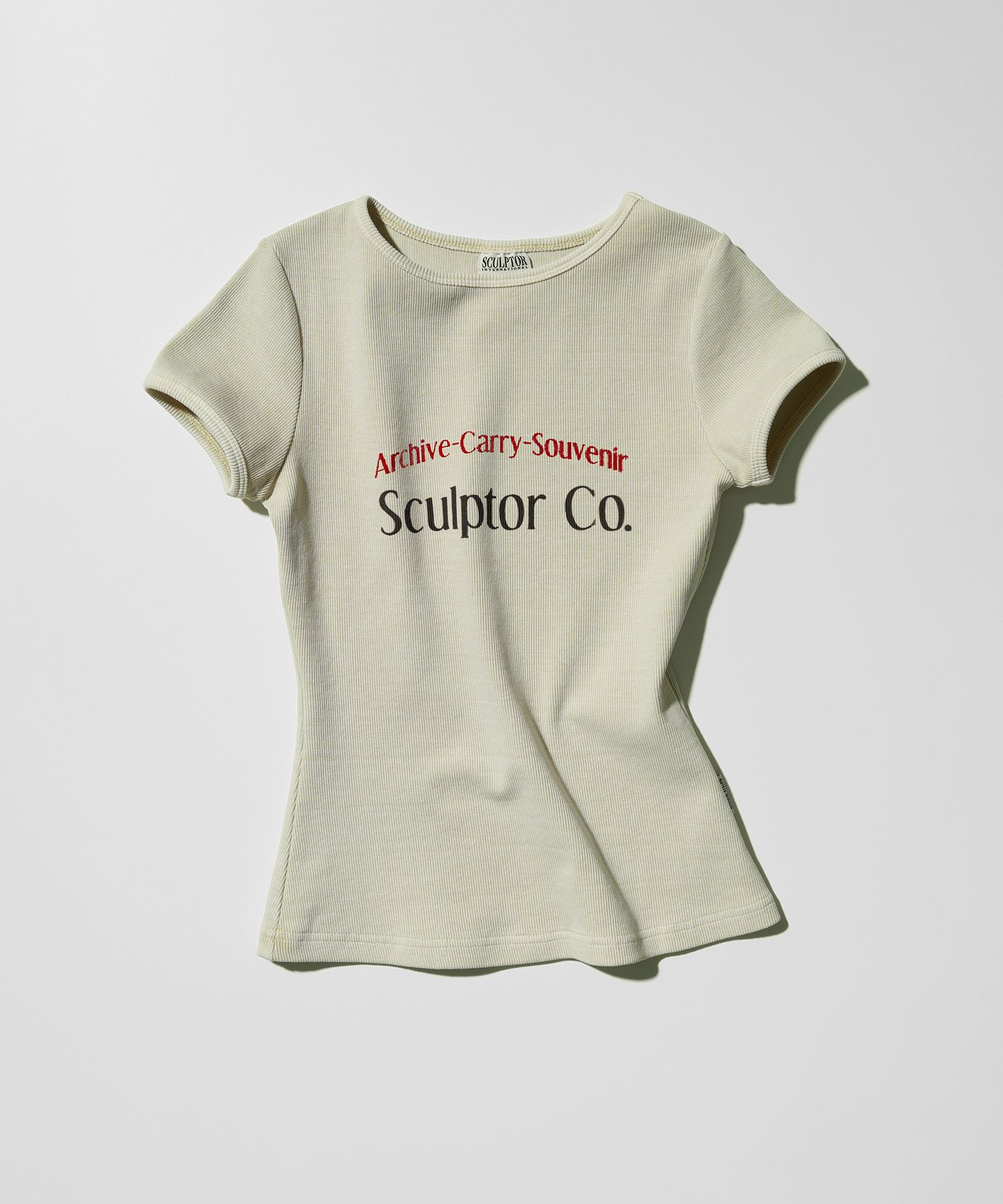 Tシャツ・カットソー [SCULPTOR] Archive Pigment Baby Tee Dusty Ivory SC24S276IV SCULPTOR】Archive Pigment Baby Tee / 追跡付 (SCULPTOR/T