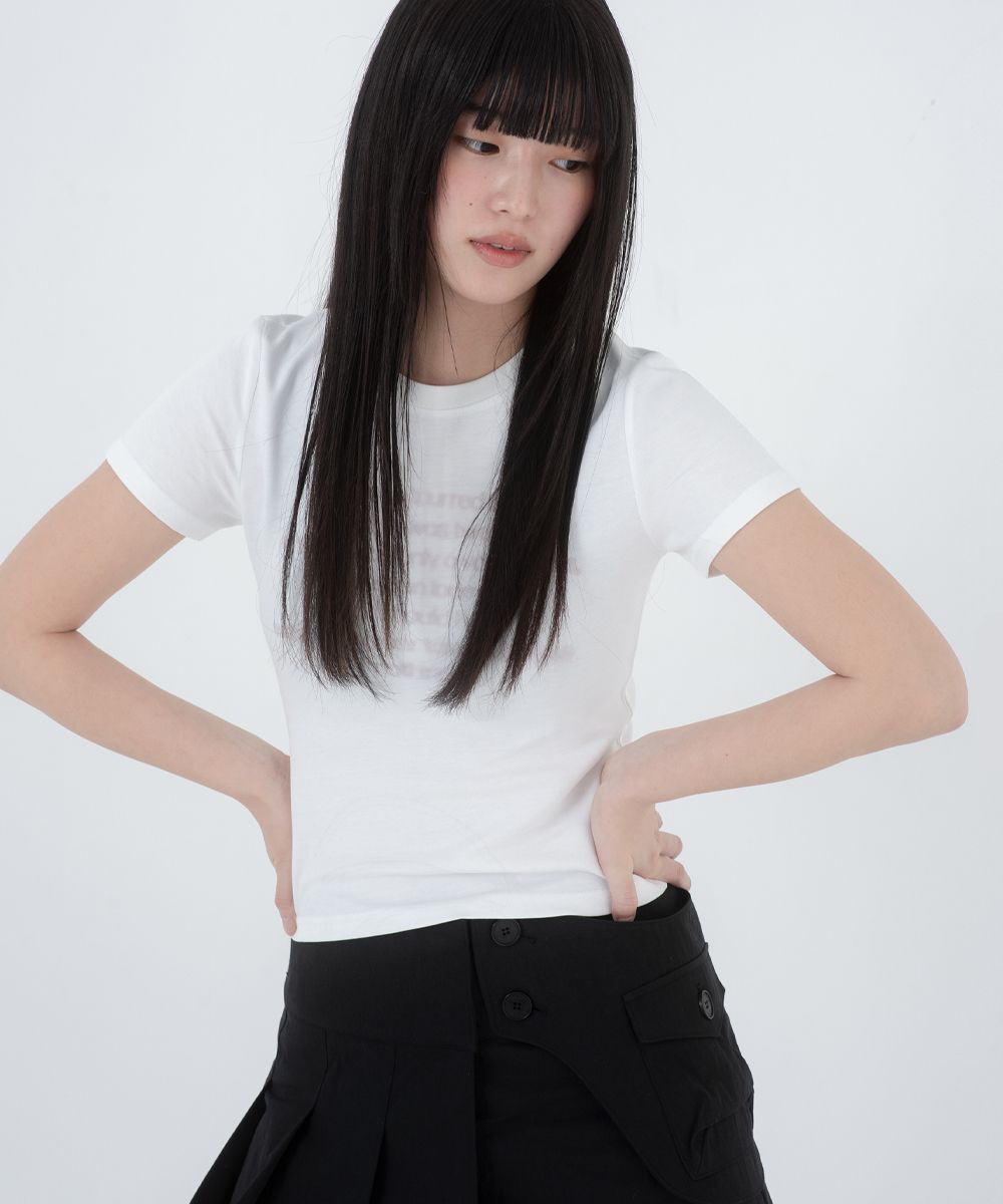 MUSINSA | MISEKI SEOUL Lettering short sleeves WHITE